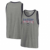 Oakland Raiders NFL Pro Line by Fanatics Branded Freedom Tri-Blend Tank Top - Heathered Gray,baseball caps,new era cap wholesale,wholesale hats